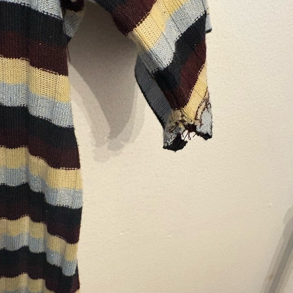 Striped Black and Cream Dress - Picture 4 of 4